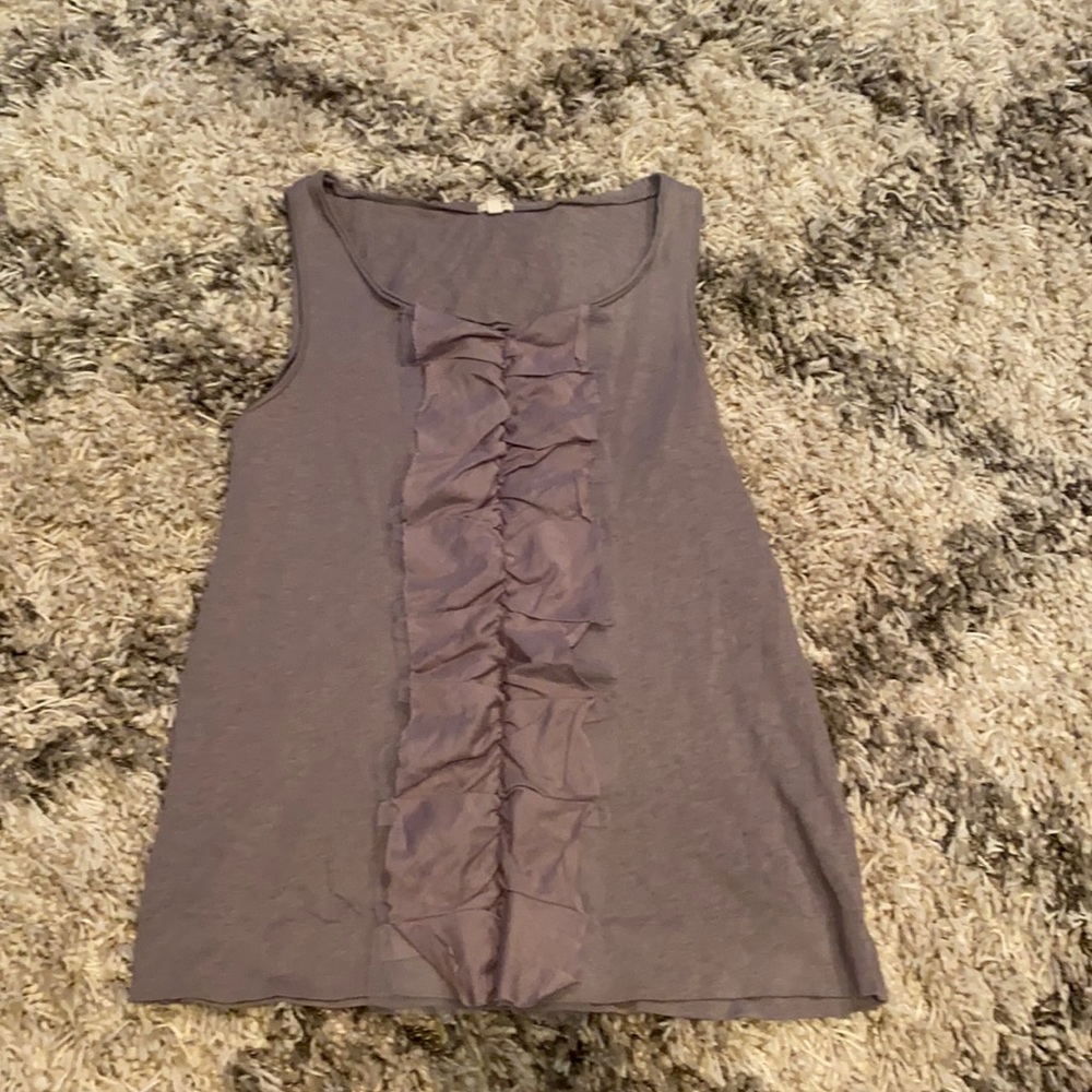 J Crew Tank W/ Ruffle Size M!